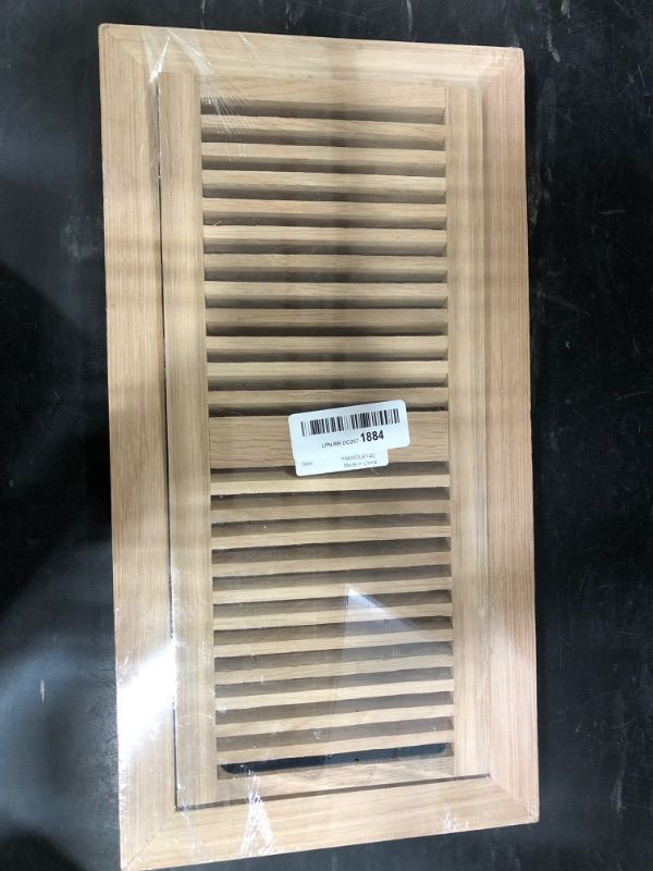 Photo 2 of *SIZE NAME: 6X14 INCH WITH DAMPER, COLOR: WHITE OAK* HOMEWELL WHITE OAK WOOD FLOOR REGISTER, FLUSH MOUNT VENT WITH DAMPER, 6X14 INCH, UNFINISHED
