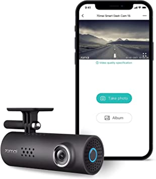 Photo 1 of 70mai Smart Dash Cam 1S, 1080P Full HD, Smart Dash Camera for Cars, Sony IMX307, Built-in G-Sensor, WDR, Powerful Night Vision
