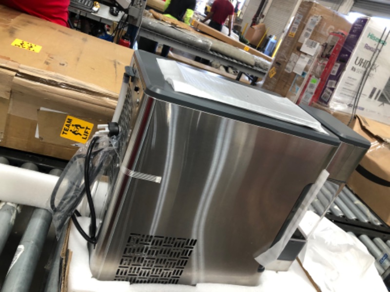 Photo 2 of GE Profile Opal | Countertop Nugget Ice Maker with Side Tank | Portable Ice Machine Makes up to 24 lbs. of Ice Per Day | Stainless Steel Finish
