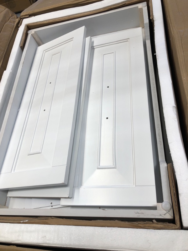Photo 1 of *INCOMPLETE* Teamson Home St. James Bathroom Storage Freestanding Floor Linen Cabinet, White
