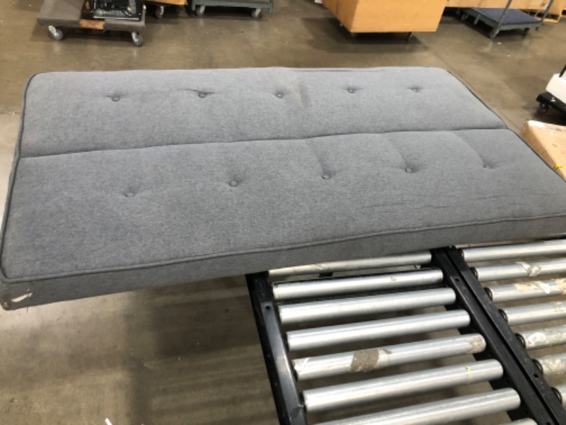 Photo 4 of **PARTS ONLY**BACK CUSHION AND LEGS** GREY CONVERTABLE SOFA 65IN WIDTH 