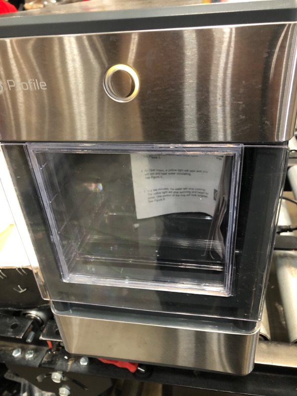 Photo 3 of **MINOR DENTS* TESTED* * GE Profile Opal | Countertop Nugget Ice Maker with Side Tank | Portable Ice Machine Makes up to 24 lbs. of Ice Per Day | Stainless Steel Finish
