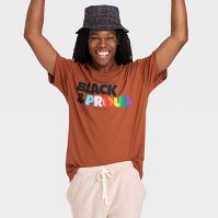 Photo 1 of 3 item bundle 
Pride Adult Black and Proud Short Sleeve T-Shirt - Brown (x3)
sizes XS,S,S

