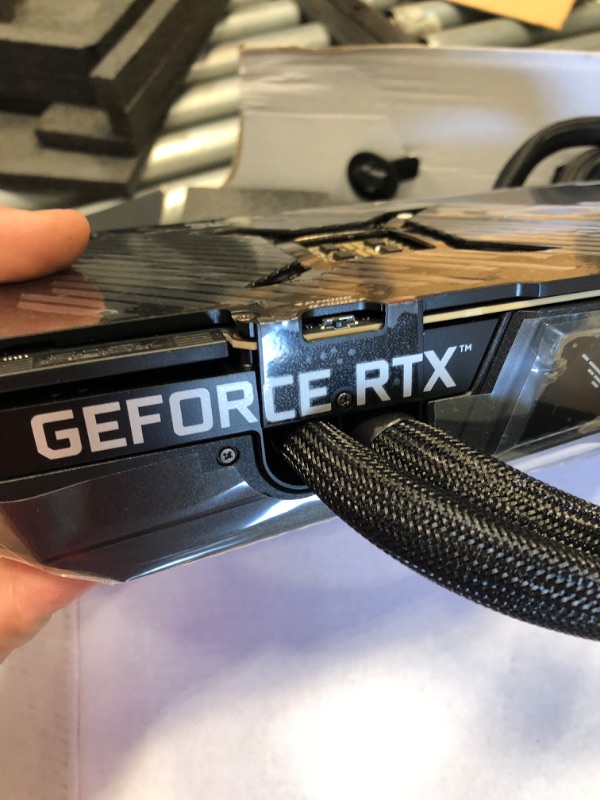 Photo 6 of ASUS ROG Strix LC NVIDIA GeForce RTX 3090 Ti OC Edition Gaming Graphics Card (PCIe 4.0, 24GB GDDR6X, HDMI 2.1, DisplayPort 1.4a, Full-Coverage Cold Plate, 240mm Radiator, 600mm tubing, GPU Tweak)
