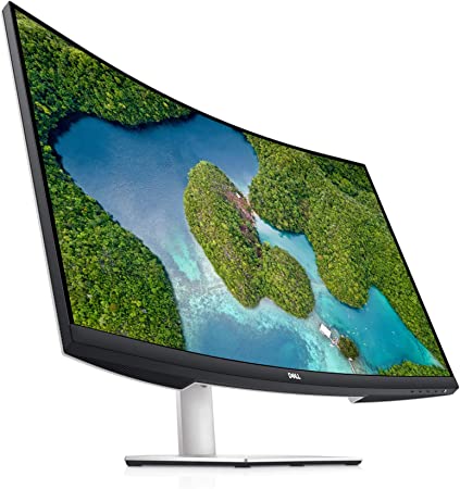 Photo 1 of Dell S3221QS 32 Inch Curved 4K UHD, VA Ultra-Thin Bezel Monitor, AMD FreeSync, HDMI, DisplayPort, Built in Speakers, VESA Certified, Silver
