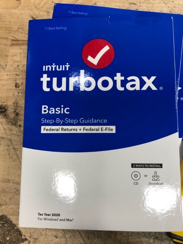 Photo 1 of [Old Version] TurboTax Basic 2020 Desktop Tax Software, Federal Returns Only + Federal E-file [MAC Download]
