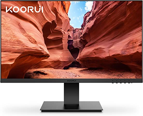 Photo 1 of KOORUI 24 Inch Business Computer Monitor Full HD 1920 x 1080p VA Display 75Hz 3000:1 Contrast Ratio with HDMI, VGA, Frameless, 75 x 75 mm VESA Mountable, Ergonomic Tilt, Black
