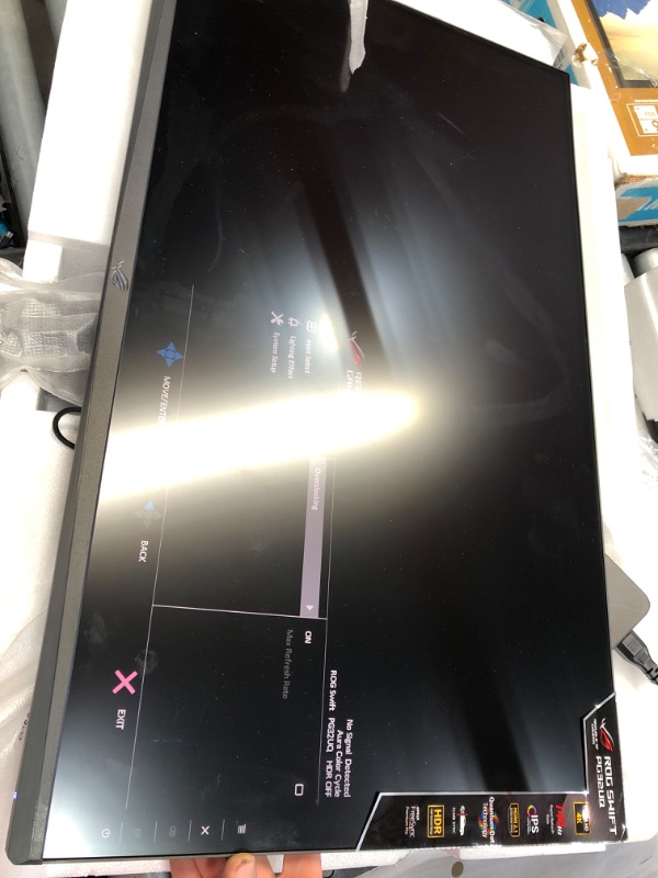 Photo 2 of ASUS ROG Swift PG32UQ 32” 4K HDR 144Hz DSC HDMI 2.1 Gaming Monitor, UHD (3840 x 2160), IPS, 1ms, G-SYNC Compatible, Extreme Low Motion Blur Sync, Eye Care, DisplayPort, USB, DisplayHDR 600
