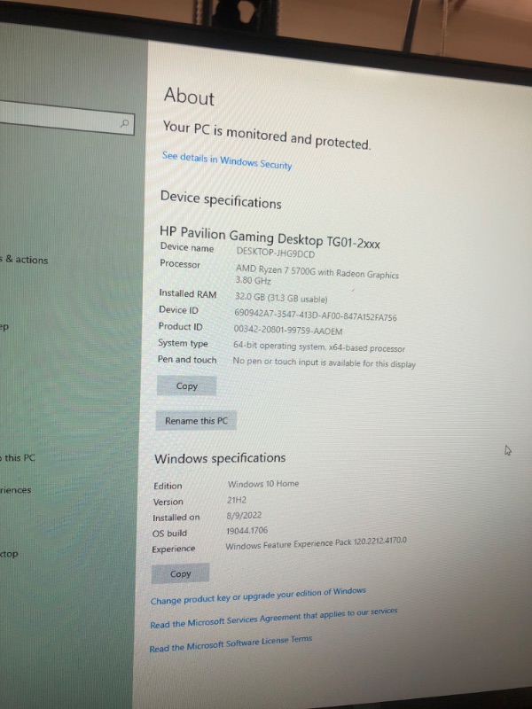 Photo 9 of CUK Pavilion TG01 Professional Home Desktop (AMD Ryzen 7, 32GB DDR4 RAM, 512GB NVMe SSD + 1TB HDD, Integrated Graphics, Windows 10 Home) Student PC Computer (Made_by_HP)
