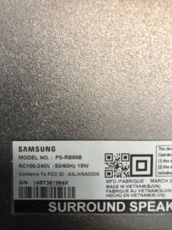 Photo 1 of SAMSUNG HW-Q990B/ZA 11.1.4ch Soundbar w/ Wireless Dolby Atmos / DTS:X, Rear Speakers, Q Symphony, SpaceFit Sound+, Airplay 2, Adaptive Sound, Game Pro Mode, Alexa Built-In, 2022
