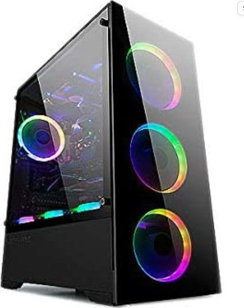 Photo 1 of Bgears b-Voguish Gaming PC with Tempered Glass ATX Mid Tower, USB3.0, Support E-ATX, ATX, mATX, ITX. (Note: Fan NOT Included in This Model. Only b-Voguish-RGB (ASIN# B08W2MXBQJ) Come with ARGB Fans)
