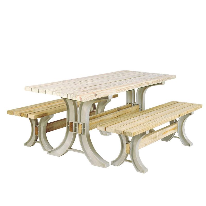 Photo 1 of 2X4 Basics Picnic Plastic Table Kit (Lumber Not Included)