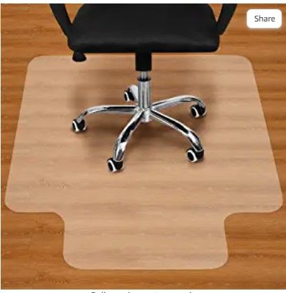 Photo 1 of BesWin Office Chair Mat for Hardwood Floor - 36"x48" Clear PVC Desk Chair Mat - Heavy Duty Floor Protector for Home or Office - Easy Clean and Flat Without Curling
