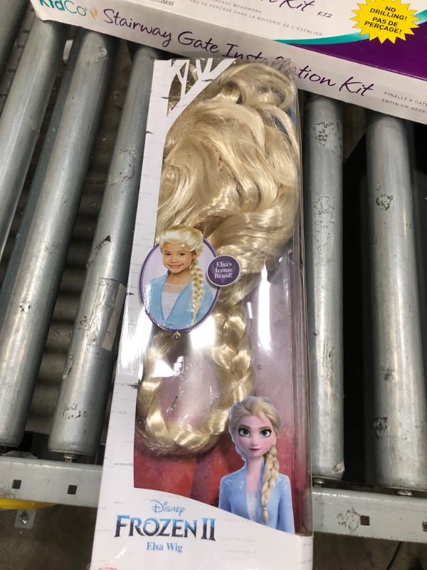 Photo 2 of Disney Frozen 2 Elsa Wig, 20" Long with Iconic Braid for Girls Costume, Dress Up or Halloween for Ages 3+
