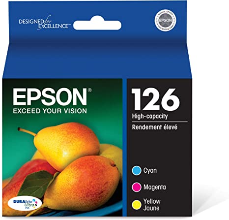 Photo 1 of EPSON T126 DURABrite Ultra Ink Standard Capacity Color Combo Pack (T126520-S) for select Epson Stylus and WorkForce Printers
