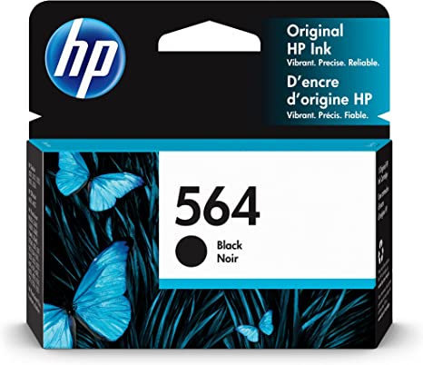 Photo 1 of Original HP 564 Black Ink Cartridge | Works with DeskJet 3500; OfficeJet 4620; PhotoSmart B8550, C6300, D5400, D7560, 5510, 5520, 6510, 6520, 7510, 7520, Plus, Premium, eStation Series | CB316WN
