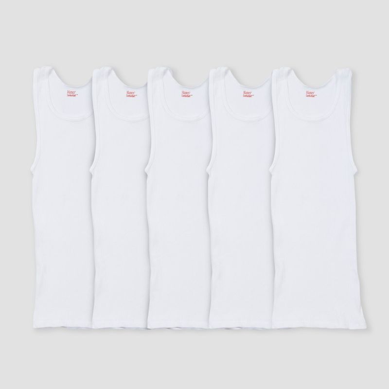 Photo 1 of 2 PCS BUNDLE
Hanes Boys' 5pk Crew Neck T-Shirt -
SIZE: XL
Hanes Boys' Solid 5pk Ribbed Tank -
SIZE:  M
