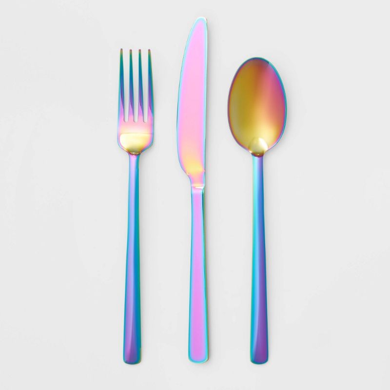 Photo 1 of 12pc Stainless Steel Annika Rainbow Silverware Set - Room Essentials™

