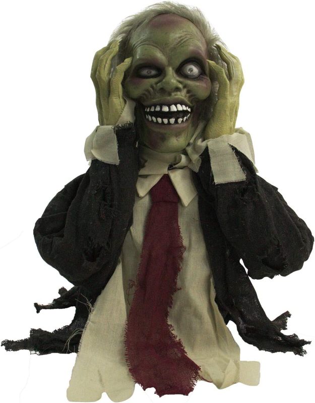 Photo 1 of 
Haunted Hill Farm 22 in. Pop-Up Animatronic Ghoul, Indoor/Outdoor, Flashing Red Eyes, Battery-Operated, HHFJZOMB-1LSA Halloween Decoration, Color 6