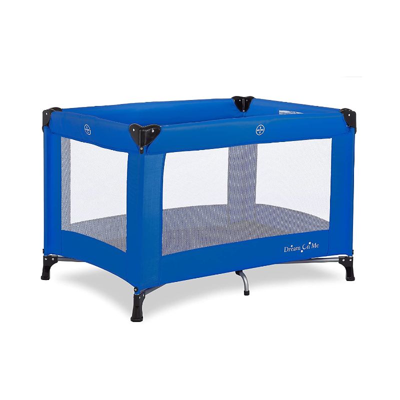 Photo 1 of Dream On Me Nest Portable Play Yard With Carry Bag And Shoulder Strap, Royal Blue