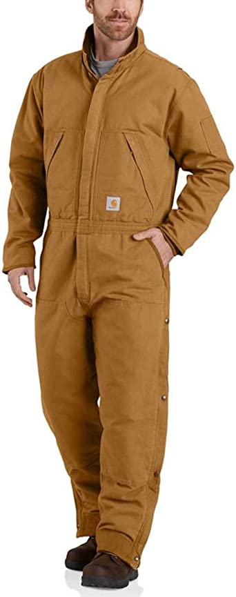 Photo 1 of Carhartt mens Loose Fit Washed Duck Insulated Coverall Medium