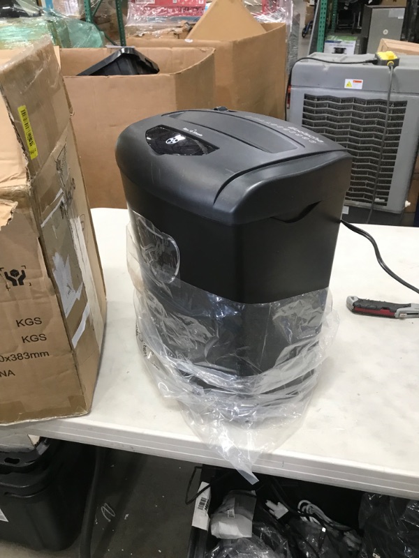 Photo 1 of Paper Shredder, 10-Sheet Cross Cut with 5.55-Gallon Basket, P-4 Security Level, 3-Mode Design Shred Card/CD/Staple/Clip, Heavy Duty with Jam Proof System, Paper Shredder for Office (ETL)

