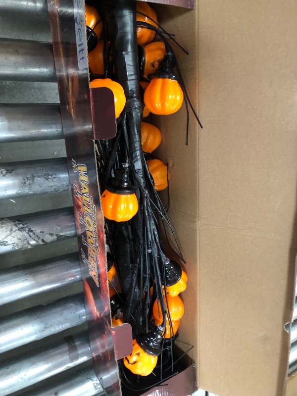 Photo 2 of Heceltt Tabletop Halloween Decorations, 24 Inch Light Up Trees with Pumpkin Faces, 24 LEDs Spooky Trees Battery Operated for Windows, Shelves and Fireplace Indoor, 2 Packs