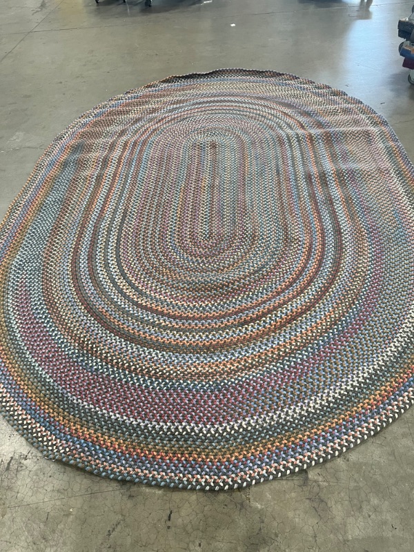 Photo 2 of  Sonya Indoor/Outdoor Oval Reversible Braided Rug,11 Feet, Graphite Multicolor- OVAL 
