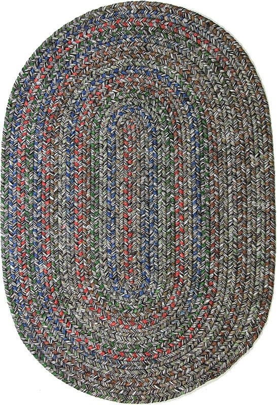 Photo 1 of  Sonya Indoor/Outdoor Oval Reversible Braided Rug,11 Feet, Graphite Multicolor- OVAL 
