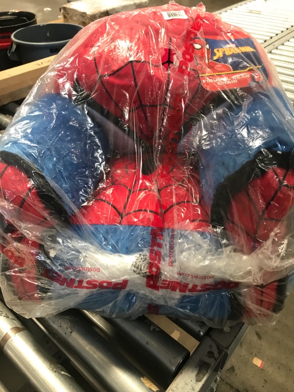 Photo 2 of Marvel Spiderman Kids Figural Bean Bag Chair with Sherpa Trimming Multi-color
