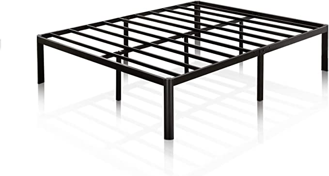 Photo 1 of (BENT METAL END) ZINUS Van 16 Inch Metal Platform Bed Frame / Steel Slat Support / No Box Spring Needed / Easy Assembly, Queen
