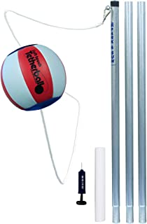 Photo 1 of Park & Sun Sports Portable Outdoor Red White and Blue Tetherball Set with Accessories (3-Piece Pole), Multi
