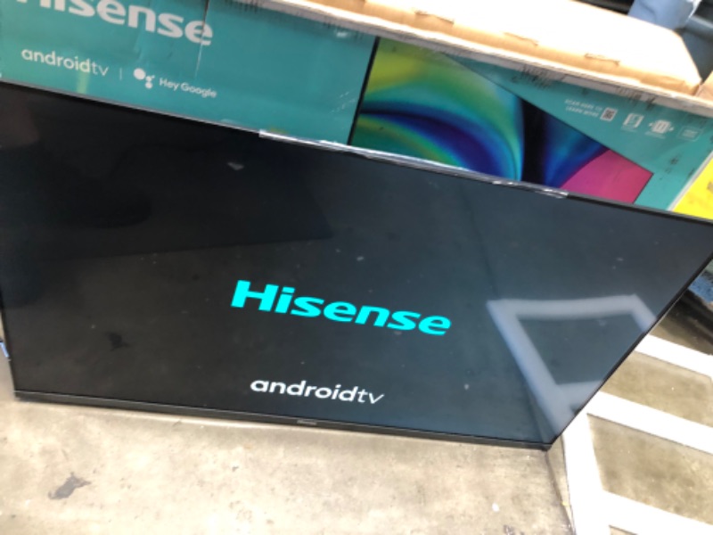 Photo 2 of Hisense A4 Series 43-Inch FHD Smart Android TV with DTS Virtual X, Game & Sports Modes, Chromecast Built-in, Alexa Compatibility (43A4H, 2022 New Model)

-POWERS ON 