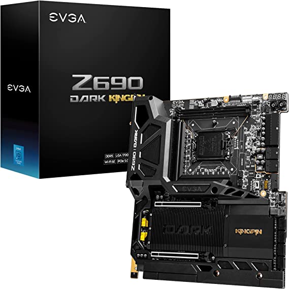 Photo 1 of EVGA Z690 Dark K|NGP|N, 121-AL-E699-KR, LGA 1700, Intel Z690, PCIe Gen5, SATA 6Gb/s, 2.5Gb/s LAN, WiFi6E/BT5.2, USB 3.2 Gen2x2, M.2, U.2, EATX, Intel Motherboard

-LOOKS LIKEEVERYTHING IS THERE 