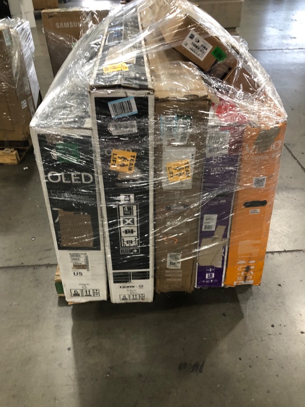 Photo 1 of PALLET OF DAMAGED TV'S AND MONITORS MISSING ACCESSORIES NON REFUNDABLE 
6 ITEMS 