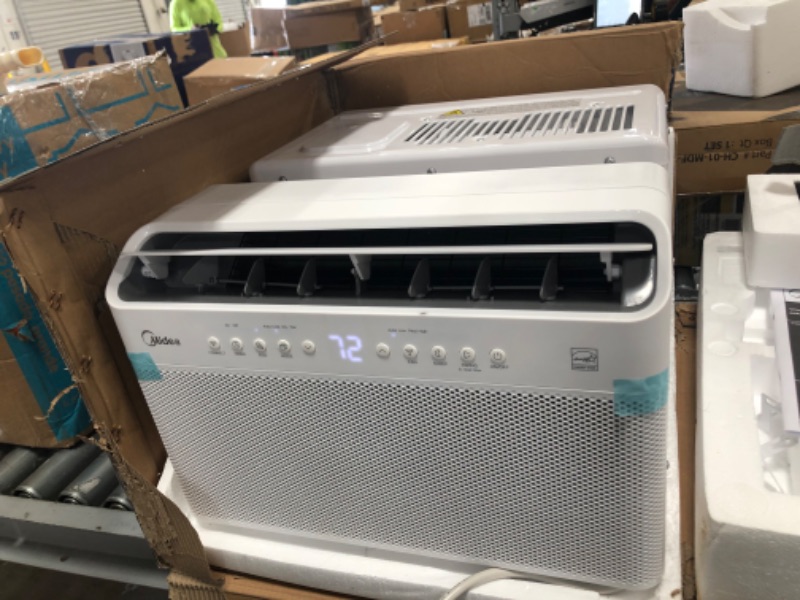 Photo 2 of Midea 8,000 BTU U-Shaped Smart Inverter Window Air Conditioner–Cools up to 350 Sq. Ft., Ultra Quiet with Open Window Flexibility, Works with Alexa/Google Assistant, 35% Energy Savings, Remote Control
