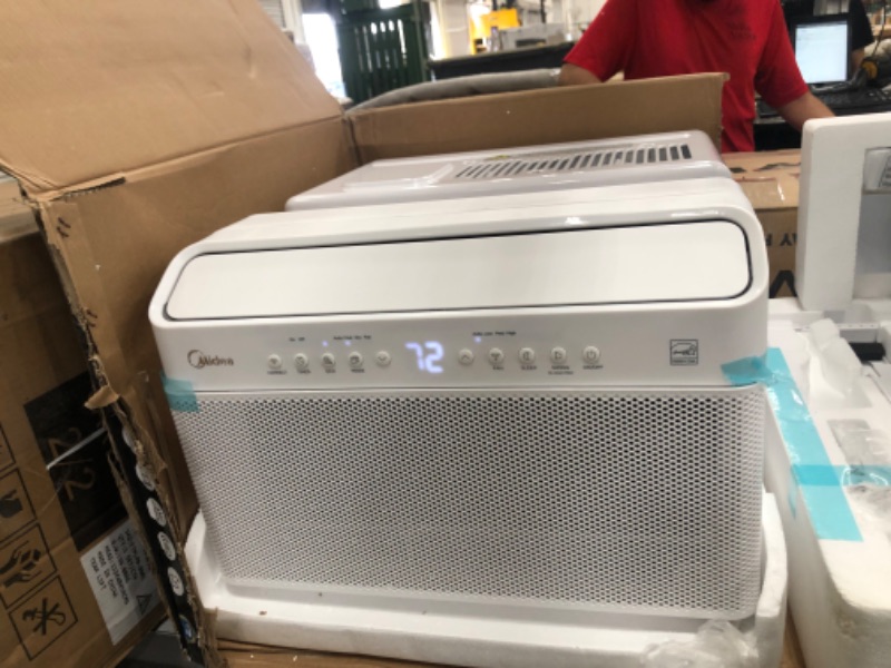 Photo 2 of Midea 8,000 BTU U-Shaped Smart Inverter Window Air Conditioner–Cools up to 350 Sq. Ft., Ultra Quiet with Open Window Flexibility, Works with Alexa/Google Assistant, 35% Energy Savings, Remote Control
