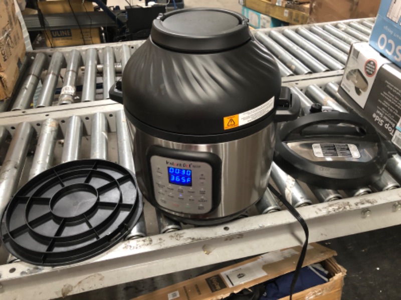 Photo 1 of (DENTED) Instant Pot 8 qt 11-in-1 Air Fryer Duo Crisp + Electric Pressure Cooker