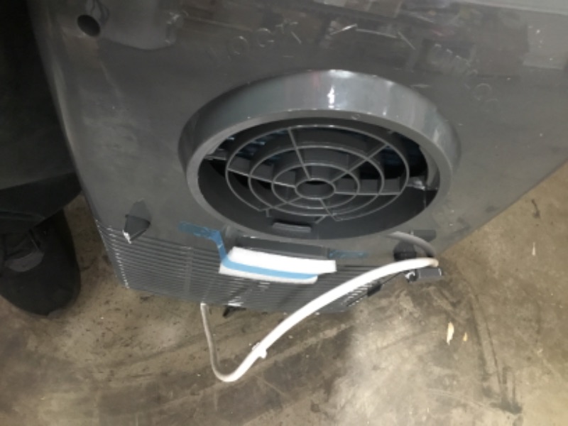 Photo 5 of DAMAGE, INCOMPLETE!! SereneLife SLACHT128 Portable Air Conditioner Compact Home AC Cooling Unit with Built-in Dehumidifier & Fan Modes, Quiet Operation, Includes Window Mount Kit, 12,000 BTU + HEAT, White
**WHEELS BROKEN, DOWN BUTTON DAMAGED, MISSING REMO