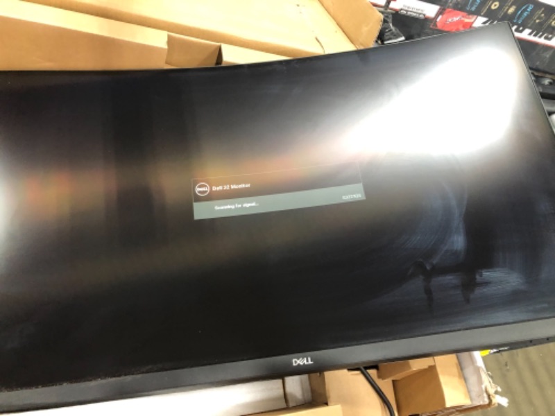 Photo 2 of Dell S3221QS 32 Inch Curved 4K UHD, VA Ultra-Thin Bezel Monitor, AMD FreeSync, HDMI, DisplayPort, Built in Speakers, VESA Certified, Silver
