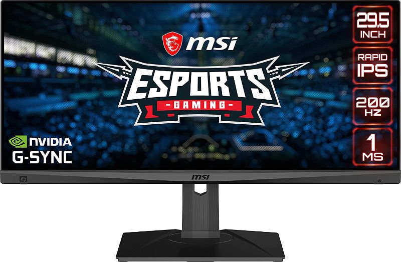 Photo 1 of MSI Full HD Rapid-IPS 1ms 2560 x 1080 Ultra Wide 200Hz Refresh Rate HDR Ready G-Sync Compatible 30” Gaming Monitor (Optix MAG301RF)
