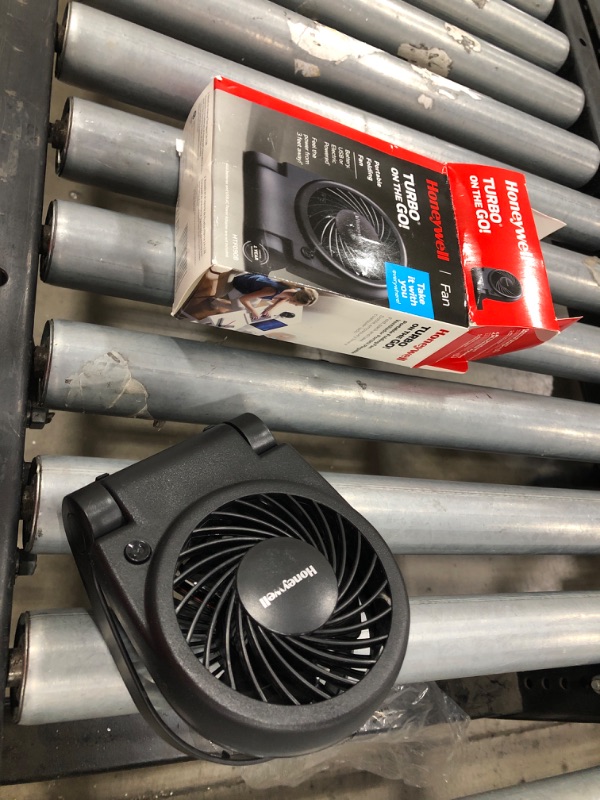 Photo 2 of **MISSING POWER CORD** Honeywell HTF090B Turbo on the Go Personal Fan, Black – Small, Portable Fan
