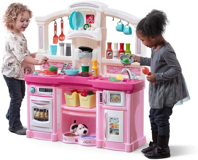 Photo 1 of **MISSING PARTS** Step2 Fun with Friends Kitchen | Pink Kitchen with Realistic Lights & Sounds |Play Kitchen Set | Pink Kids Kitchen Playset & 45-Pc Kitchen Accessories Set
