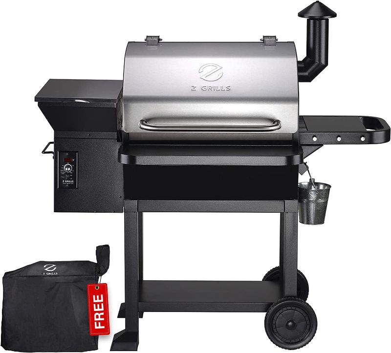 Photo 1 of **INCOMPLETE BOX OF ACCESSORIES FOR THIS GRILL ONLY THIS IS NOT THE GRILL ****Z GRILLS ZPG-10002E 2020 New Model Wood Pellet Grill & Smoker, 8 in 1 BBQ Grill Auto Temperature Control, 1060 sq in Silver
