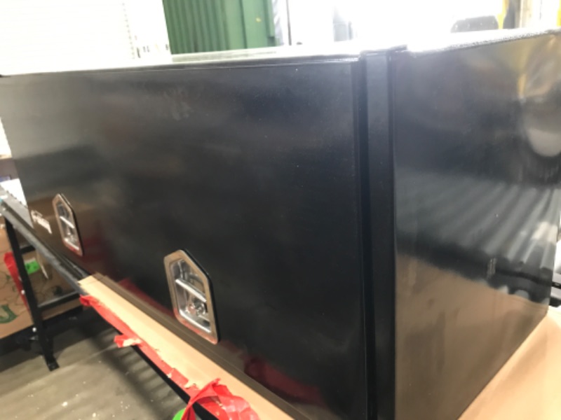 Photo 1 of **MINOR DENT** Buyers Products Company
18 in. x 18 in. x 48 in. Gloss Black Steel Underbody Truck Tool Box