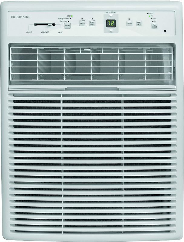 Photo 1 of **DAMAGED**MISSING PARTS**NON FUNCTIONAL* FRIGIDAIRE FFRS1022R1 10000 BTU 115-volt Slider/Casement Room Full-Function Remote Control Window Air Conditioner, 10,000, White
