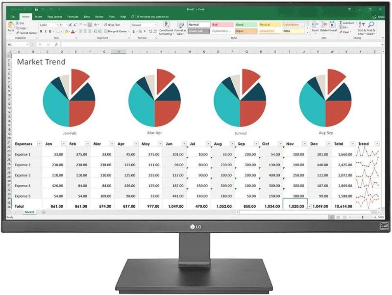 Photo 1 of LG 27UK670-B Monitor 27" UHD (3840 x 2160) IPS Display, sRGB 99% Color Gamut, HDR10, 3-Side Virtually Borderless Design, USB Type-C with 40W PD and Tilt/Height/Pivot/Swivel Adjustable Stand - Black
