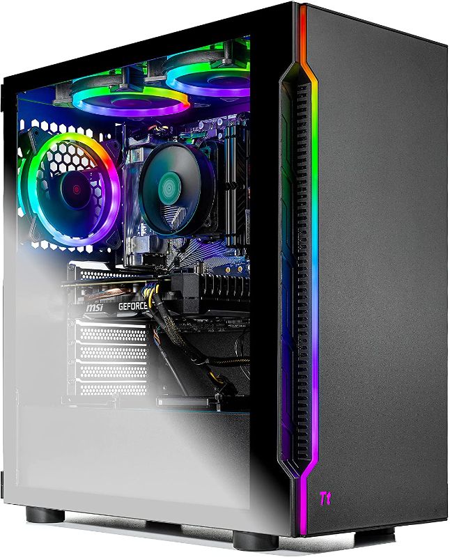 Photo 1 of SkyTech Shadow Gaming Computer PC Desktop - Ryzen 5 3600 6-Core 3.6GHz, 1660 Super 6G, 1TB SSD, 16GB DDR4 3000, RGB Fans, AC WiFi, Windows 10 Home 64-bit, Black
