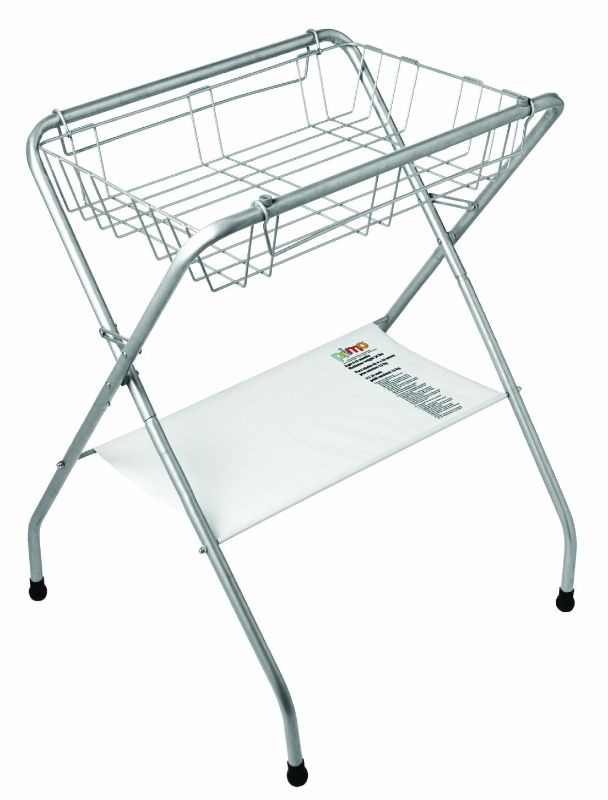 Photo 1 of Primo Folding Bath Stand, Silver Gray
