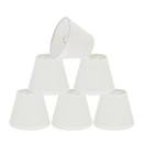 Photo 1 of 5 in. x 4 in. Off White Hardback Empire Lamp Shade (6-Pack)
